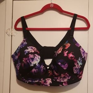 🔥Torrid Dream Wire Free Boost Bra in Black and Purple Floral
